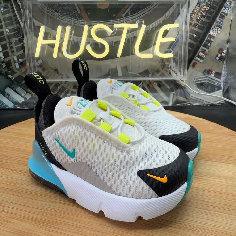 Nike Air Max 270 (TD) White/Hyper Jade-Black Toddler Size 5C
